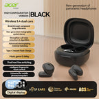 Auriculares Bluetooth | ["Acer Oficial Original"] Auriculares Inalámbricos TWS Bajos Profundos Estéreo + Reducción de Ruido en Llamadas, Batería