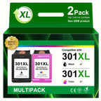 Multipack de cartuchos de repuesto 301 XL para impresoras HP 301, HP 301 XL, HP Envy 4500, 5530, 5534, 4504, DeskJet 2540, 1510, 2544, 2549, OfficeJet 4630, 4632, 2620, 2622 (1 , 1 color)