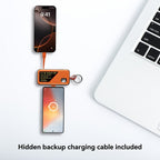 Paquete de 2 bancos de energía portátiles ultracompactos y ligeros de 5000mAh con carga súper rápida de 12W, puertos versátiles USB-C y Tipo-C plegables, ideales para iPhone 15/14/13/12 Pro Max, dispositivos Samsung, iPads, que sirven como baterías de res