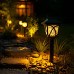 Juego de 6 luces solares de camino Setonr para exterior, luces LED de estaca para jardín para césped, patio, paisajismo, patio, camino y decoración de maceteros