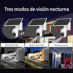 Cámara de seguridad 4G 4MP con energía solar [Sin conexión Wifi] con batería grande de 10000Mah, PTZ de 360°, visión nocturna a color, detección humanoid de IA, alarma de luz y sonido, audio bidireccional, almacenamiento en la nube/local, adecuada para pa