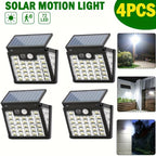 Luz solar exterior con sensor | Jardín patio garaje y seguridad