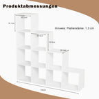 Estantería vertical 136 cm de madera | Libros decoración y almacenamiento en casa