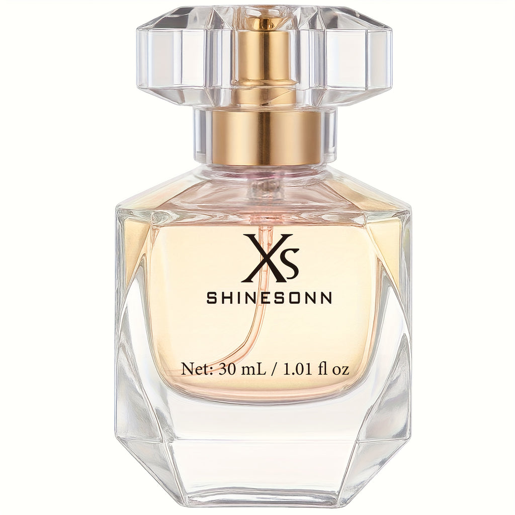 SHINESONN Perfume de Mujer Diamante Dorado - Aroma de Lujo Elegante, 1.01 fl oz Eau de Parfum, Sin Alcohol, Sin Formaldehído, Fragancia Floral, Regalo Perfecto para las Fiestas, Artículo de Regalo para las Fiestas|Botella de Perfume Elegante|Estética Lujo