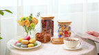 Almacén local, juego de 3/6 tarros de cristal para almacenar alimentos, recipientes de cristal transparente con tapa, botes para almacenar alimentos, tarros para especias, botes para té floreciente, café y azúcar, tarros herméticos de cocina de 24oz/51oz/
