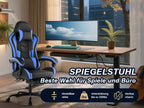 Silla Gamer, Silla de Computadora, Inclinación de Respaldo de 135°, Silla Ergonómica con Reposapiés, Silla de Oficina, Silla de Computadora Ergonómica con Soporte Lumbar, Silla para Esports