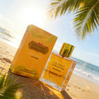 COCONUT SUNSHINE Eau De Parfum para Mujer - Aroma Tropical de Coco y Floral con Vainilla, para Uso Diario y Vacaciones, Perfume de Verano en Botella Amarillo Solana