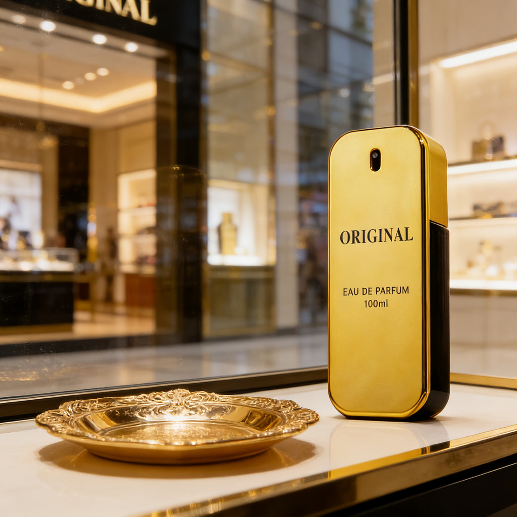 ORIGINAL Eau De Parfum 100ml - Fragancia Noble de Ámbar y Madera, Esencia Atemporal con Bergamota, Rosa y Sándalo, Perfume de Lujo en Botella Minimalista