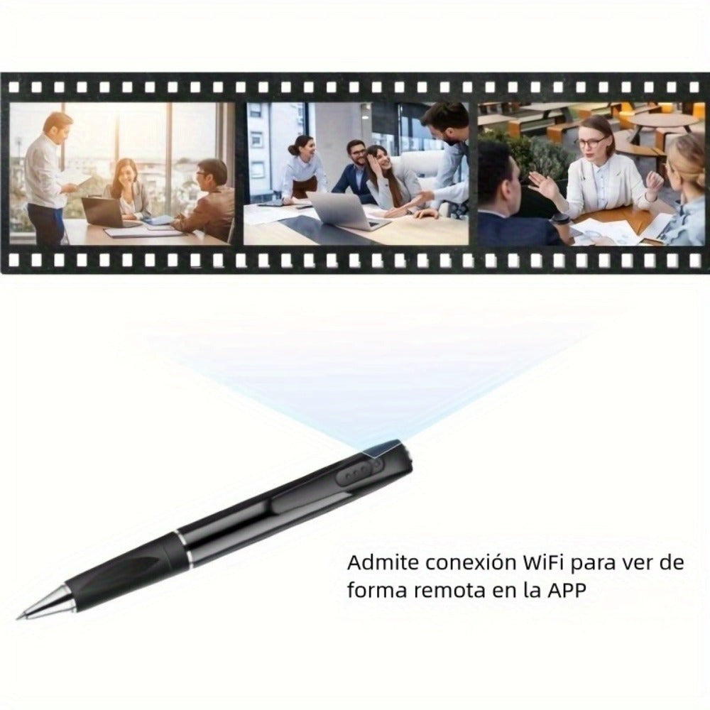 Cámara WIFI en Forma de Bolígrafo con Detección de Movimiento - Cámara 1080P, Dispositivo para Grabación de Exámenes, Lente 100°, Control Remoto por APP, Compatible con Tarjeta de Memoria 256GB y Batería 250mAh