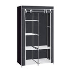 Armario Vestidor de Tela con Bolsillos Laterales Nyana Home - 5 Huecos 1 Ropero 1 Puerta 165x88x45cm Organizador de Ropa y Zapatos Fácil Montaje Ligero y Resistente Ideal para Dormitorio y Vestidor