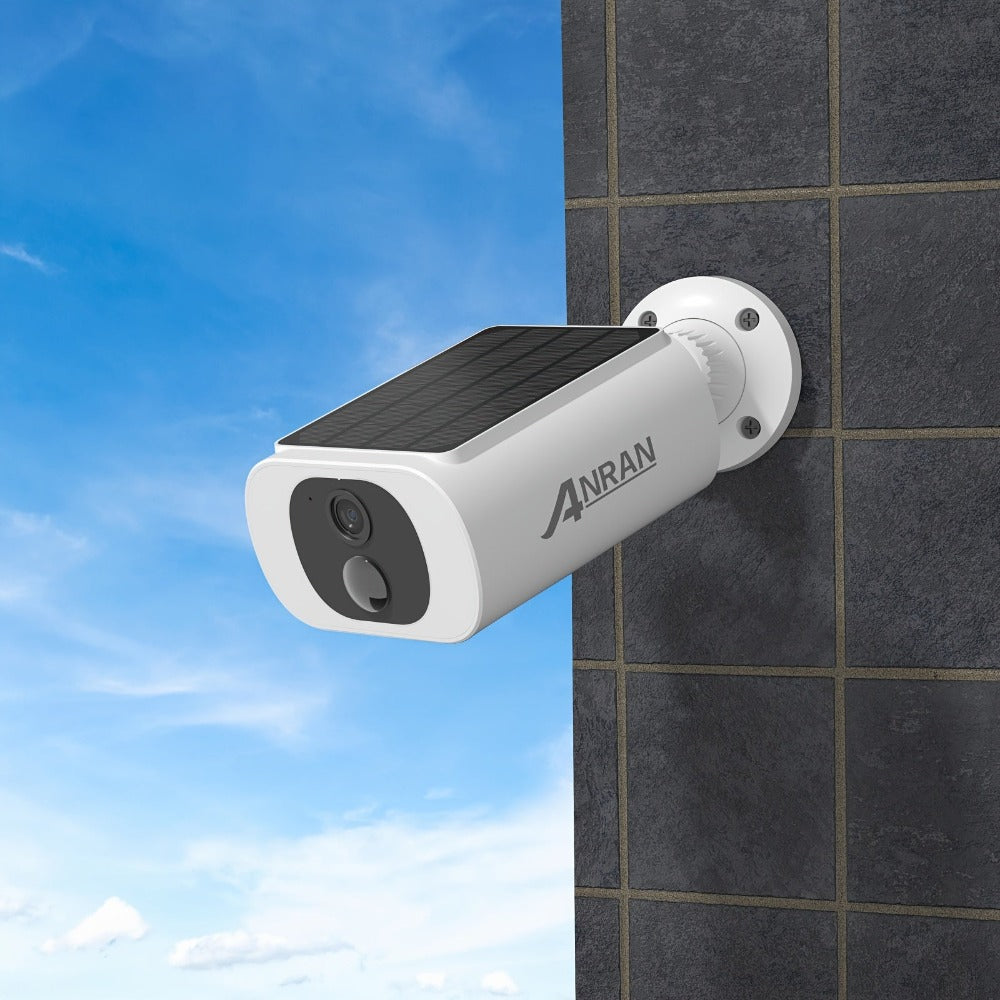 Cámara de Seguridad Solar ANRAN 2K, Ideal para Protección de Jardín, WiFi y Sin Cables para Exteriores, Alimentada por Batería, IP65, Visión Nocturna a Color, Detección de Movimiento PIR, Audio Bidireccional para Comunicación Inmediata