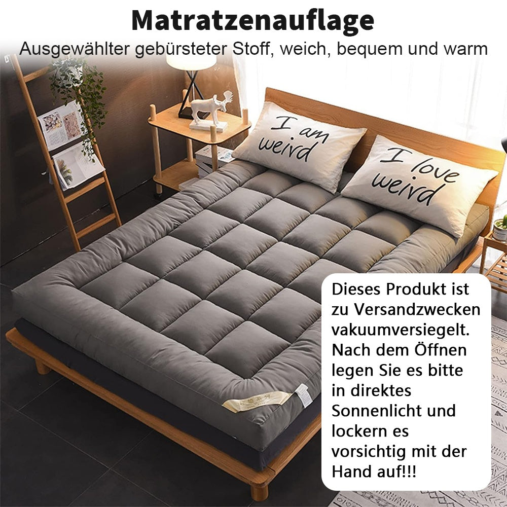 Cubrecolchón, Cubrecolchón Acolchado Ajustable Extrasuave y Transpirable para Espalda, con Bandas Elásticas Fuertes, Relleno y Cubierta de Poliéster de Felpa Suave, Transpirable, Comodidad de Lujo para Todas las Estaciones para Dormitorio, Habitación de I