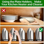 Organizador de Soportes de Platos de Metal de 1/3 piezas, Soporte Vertical para Platos, Construcción de Metal Duradera Anti-Caída, Ahorro de Espacio, Adecuado para Platos, Ollas, Tapas, Tablas de Cortar, Ideal para el Hogar, Uso en Restaurantes