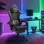 Silla Gaming Ergonómica con Soporte Lumbar Ajustable, Reposacabezas, Reposabrazos y Reposapiés, Ideal para Oficina y Gaming en PC, con Inclinación de 135° y Capacidad de Peso de 150 Kg
