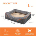 Cama para perros | Cama para perros de espuma viscoelástica L/XL/XXL/XXXL, sofá ortopédico y para mascotas, cojín con respaldo lavable con