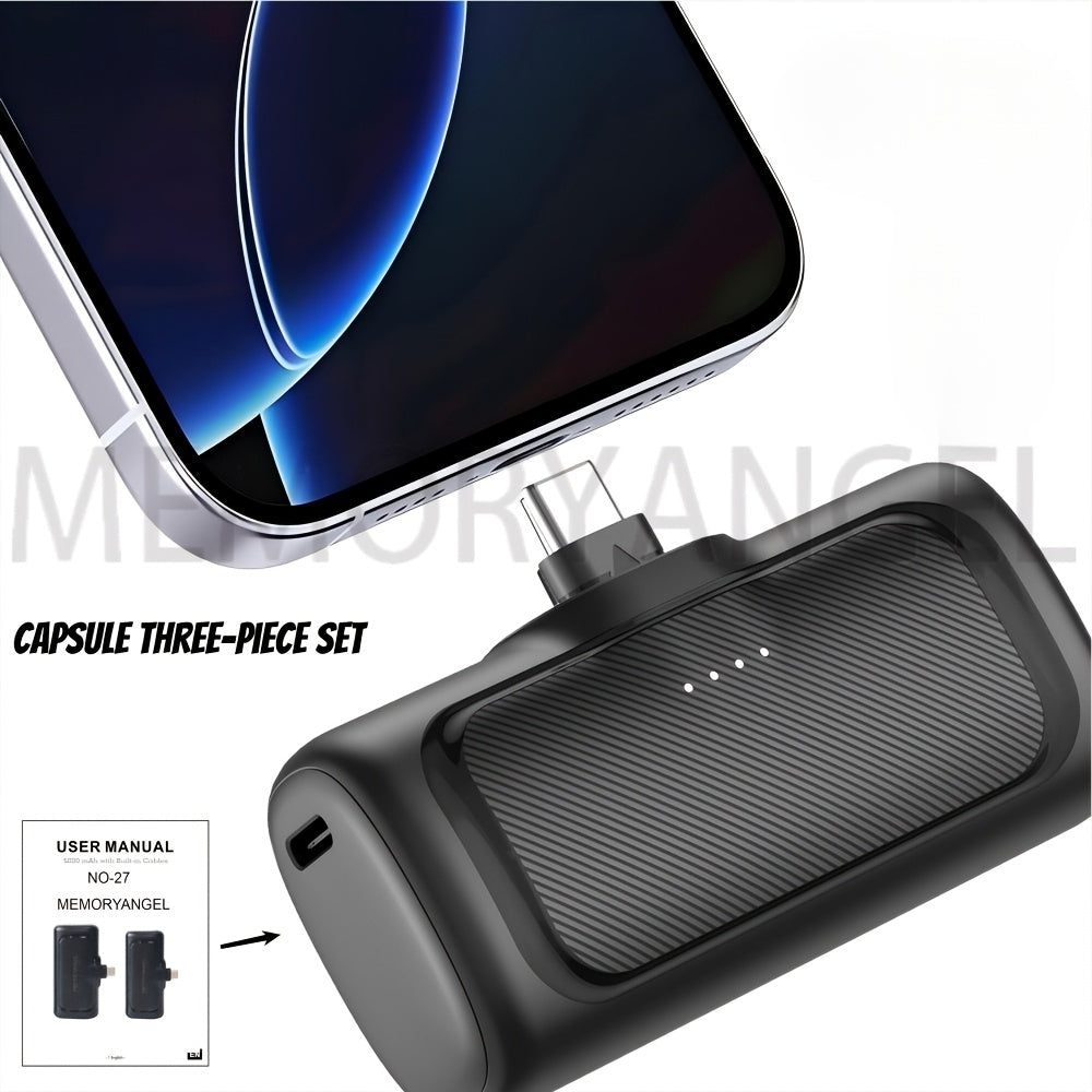 Power bank para carga durante viajes y uso diario | 5000mAh y 22.5W