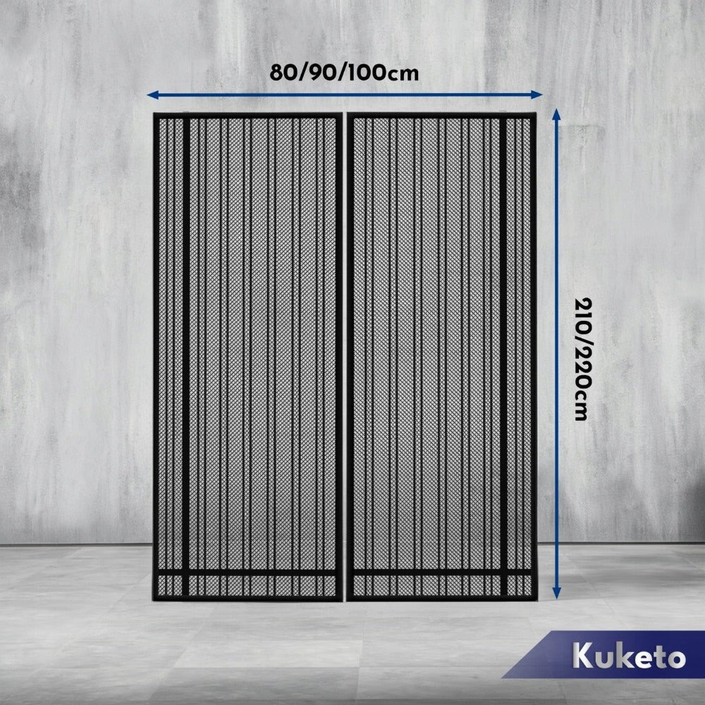 Mosquitera - Magnética Multidimensional para Puertas y Ventanas de Balcón - Mosquitera con Cierre Automático - Variantes de Ancho 80-160 Cm - Longitud 210/220 Cm - Diferentes Colores - para Hogar, Apartamento y Balcón - Protección contra Moscas y Mosquito