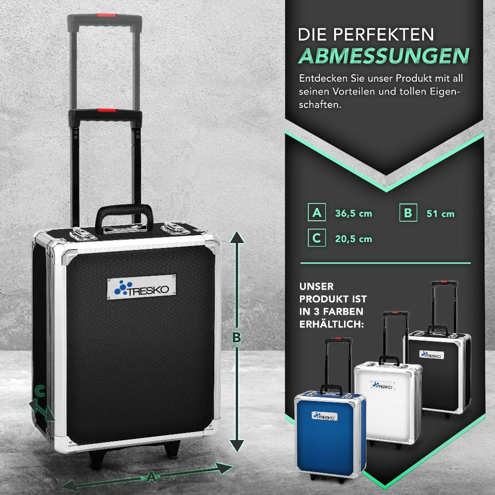 TRESKO® Juego de Herramientas Completo de 1400 piezas | Gabinete de Herramientas Lleno | Caja de Herramientas XXL | Bolsa de Herramientas con Herramientas | Carro de Herramientas | Acero al Cromo-Vanadio