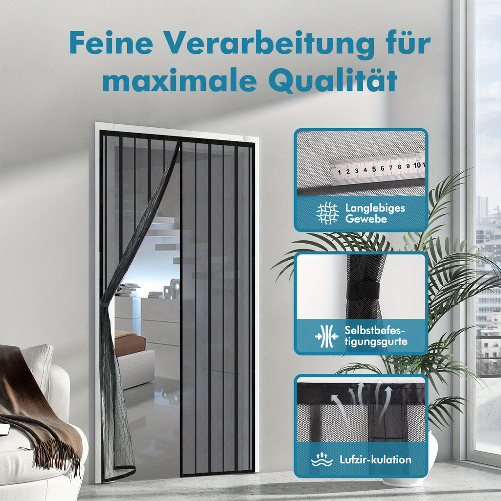 Mosquitera magnética para puerta o ventana | Balcón, patio y ventilación del hogar