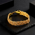 ARTPAGE, Plata 925, Pulsera Tejida Dorada para Mujer, Moderna y a la Moda, Utilizando un Cierre de Langosta Seguro y Confiable, Ideal como Regalo de Cumpleaños, Navidad, San Valentín, Día de la Madre, Presentada en una Exquisita Caja de Regalo