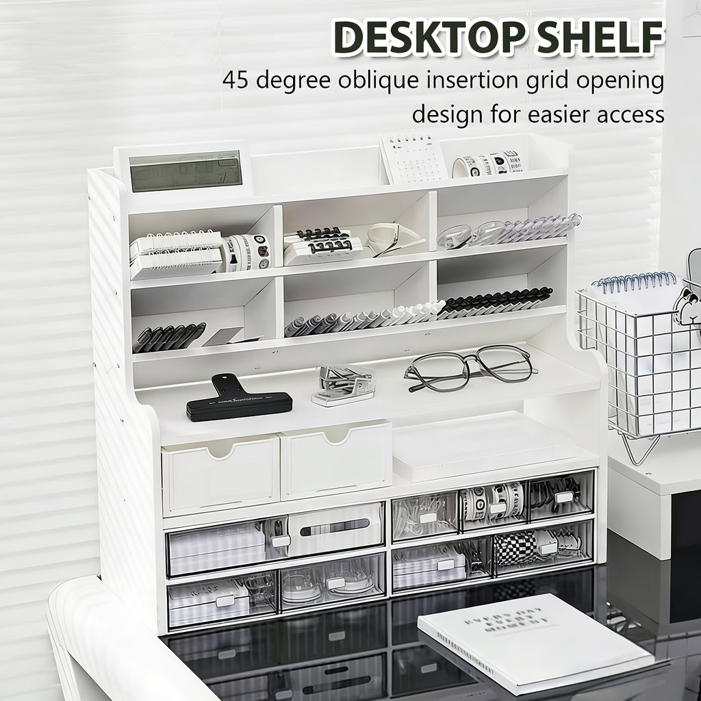 Organizador de escritorio multinivel para archivos papelería y oficina | diseño funcional
