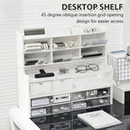 Organizador de escritorio multinivel para archivos papelería y oficina | diseño funcional