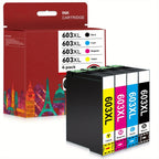 Cartuchos de tinta compatibles 603XL para varios modelos Epson Expression Home y Workforce, disponibles en paquetes de 1 a 10