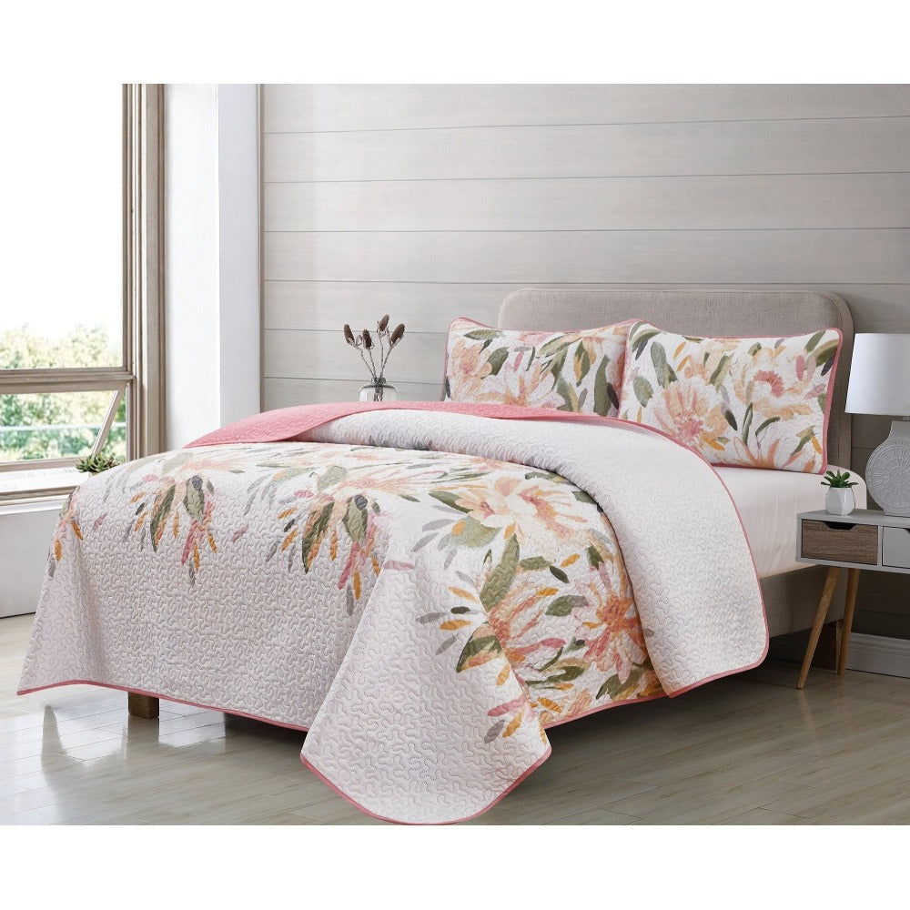 Colcha Bouti de Verano Reversible (Solo 1 Pieza), Edredón Ligero Transpirable para Cama 90,Cama 105,Cama 135,Cama 150 Cubrecama Estampado de Microfibra Suave, Manta Fina para Primavera y Verano (Sin Fundas de Almohada)