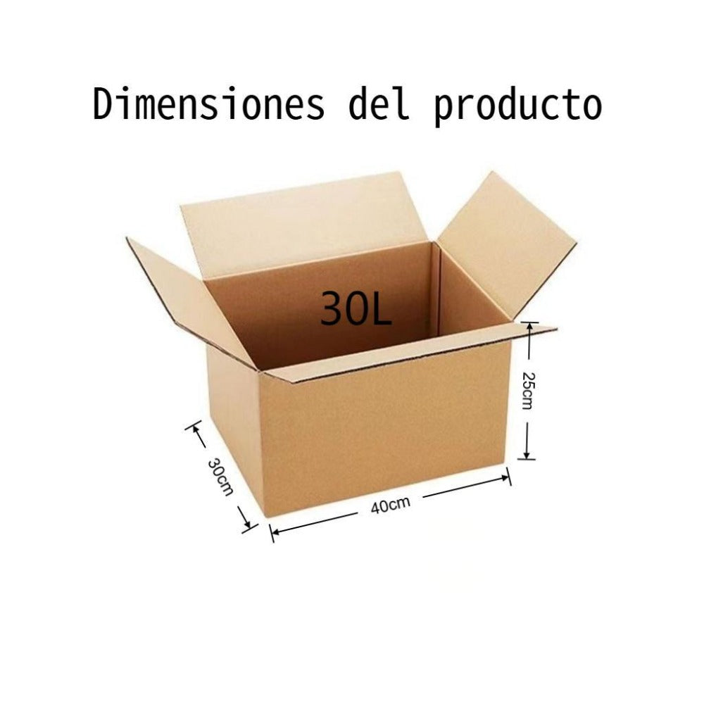 Caja de cartón marrón ondulado (Pack de 12-20 unidades) – 5 tamaños disponibles – Embalaje resistente para envíos y mudanzas – Fabricado en España