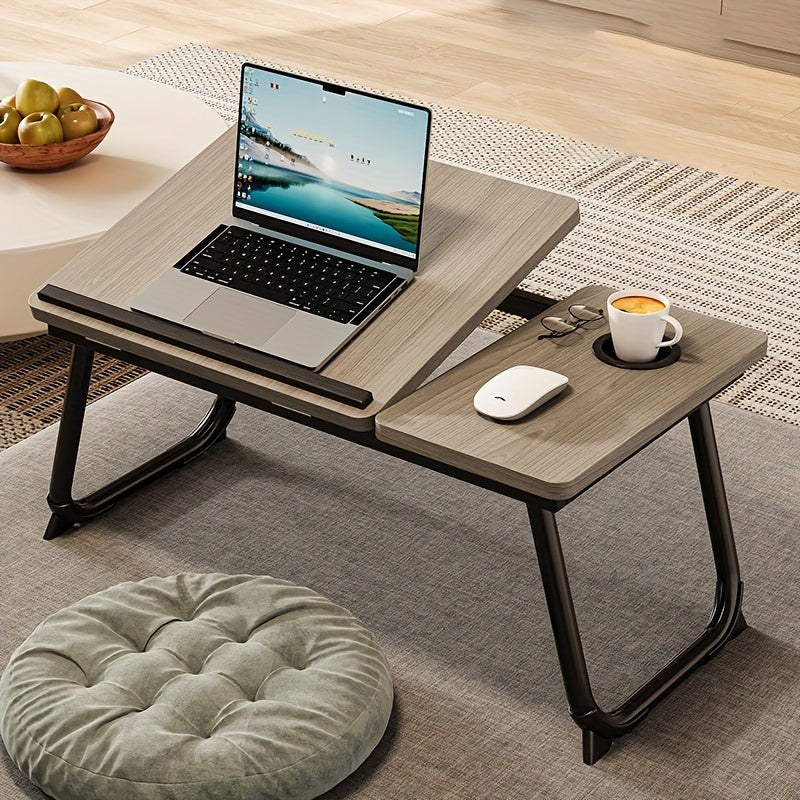 Mesa para cama/sofá portátil, bandeja para sofá, escritorio para el hogar, bandeja para desayuno con soporte para tazas, películas en la cama, marco para cama para portátil, mesa para cama con patas plegables artículos para el hogar.