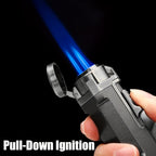 Encendedores recargables | Encendedor metálico (combustible no incluido), diseño con forma de linterna, pulido, resistente al viento, recargable