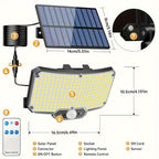 Luz solar exterior con sensor 3pcs | Jardín patio garaje y seguridad