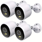 1/2/4 piezas Laxihub 3MP 1296P Cámaras de seguridad Wi-Fi para exteriores, Cámara interior para seguridad del hogar, para vigilancia de puertas domésticas, Audio bidireccional, Almacenamiento en la nube/tarjeta SD, Visión nocturna a todo color, Cámara dig