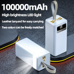 Power bank para carga durante viajes y uso diario | 100000Mah y 22.5W