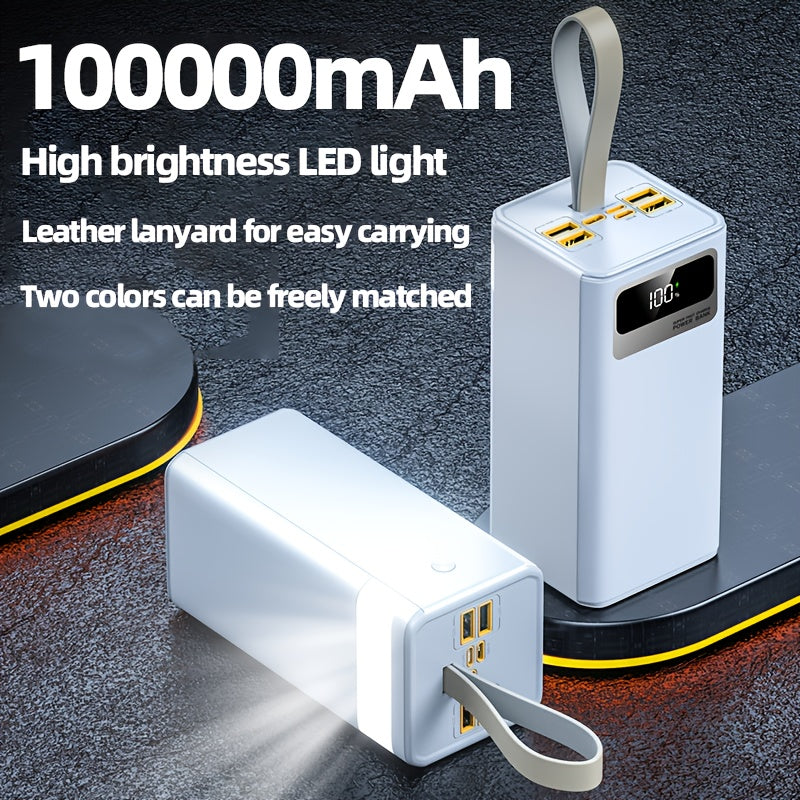 Power bank para carga durante viajes y uso diario | 100000Mah y 22.5W