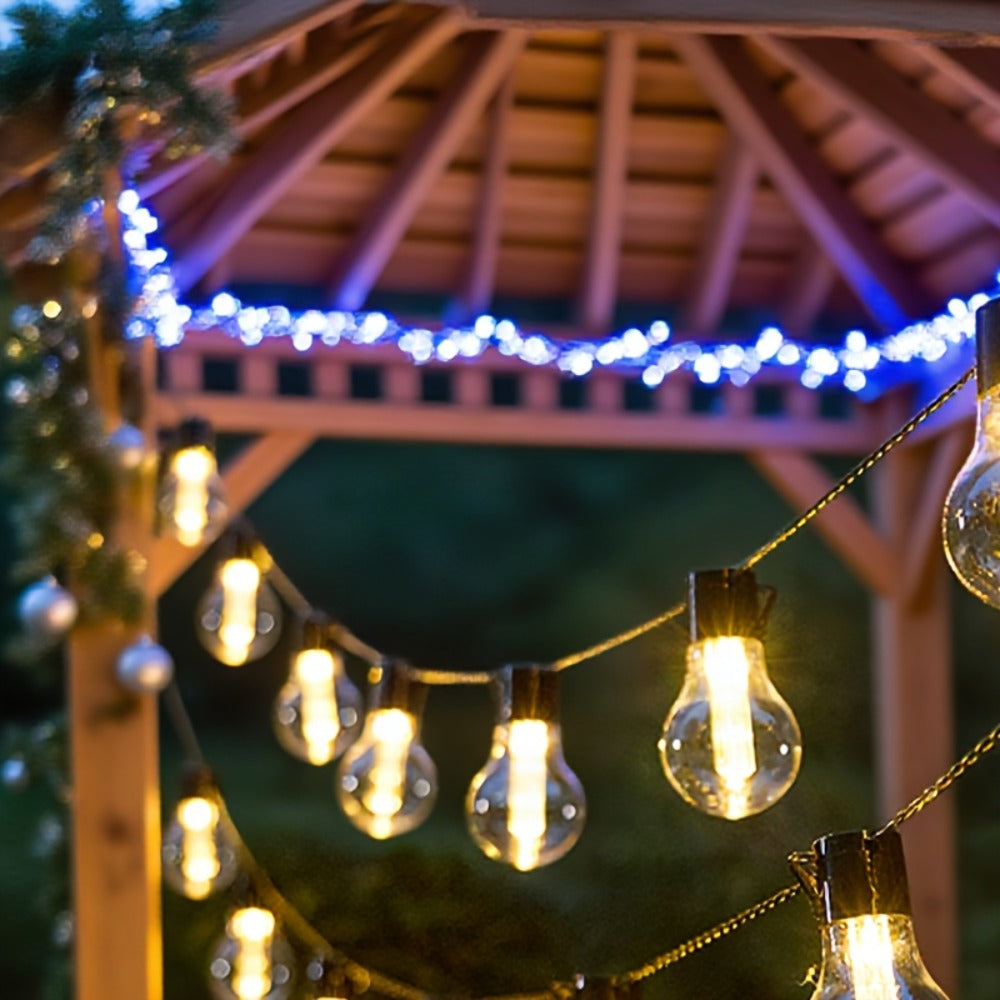 Guirnalda LED solar de ocho modos | Para jardín, camping y fiestas