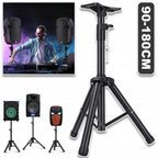 Soporte para Altavoces de Pie, Altura Ajustable 90-180Cm, Estable Como un Trípode para Estudio de Grabación, Cine en Casa, Música y Escenario