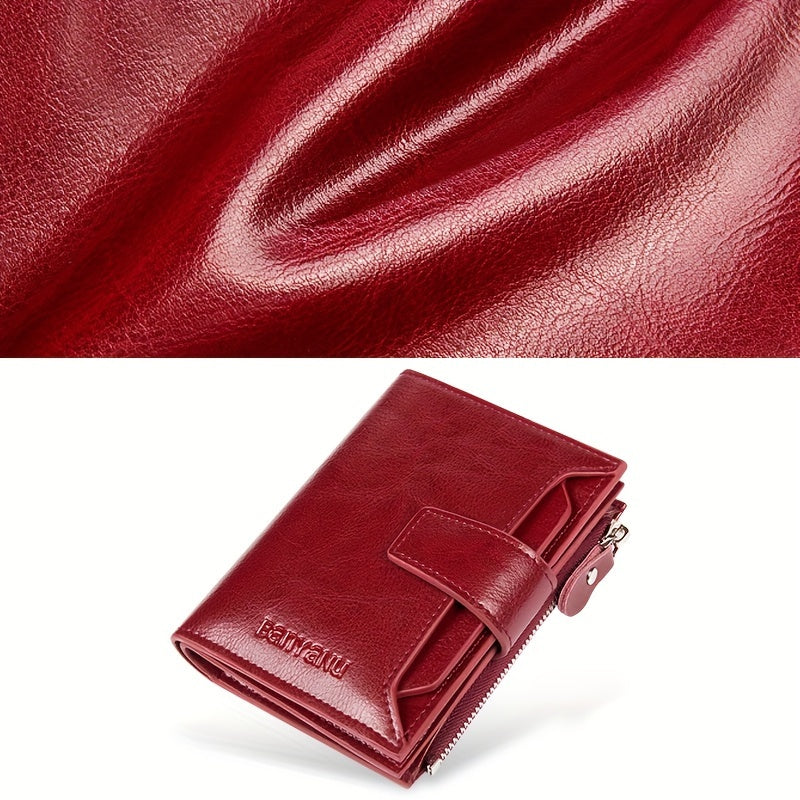 Nuevo Monedero Corto para Mujer, Elegante y de Alta Gama, Cartera Plegable y Delgada de Moda para Mujeres