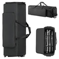 Bolsa para herrajes de batería VEVOR con ruedas, 1680D, bolsa de transporte para equipo de batería, estuche de transporte con asa resistente, cremallera duradera, ruedas de PVC suaves, múltiples bolsillos, para herrajes y accesorios de soporte, negro