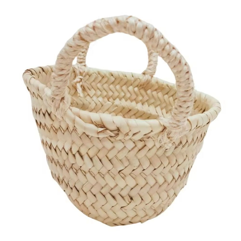 Pack 4 Mini Capazitos Cestas de Niña de Flores Perfecto Para Bodas y Comuniones Medidas 18 cm de Ancho x 20 cm de Alto x 10 cm Base