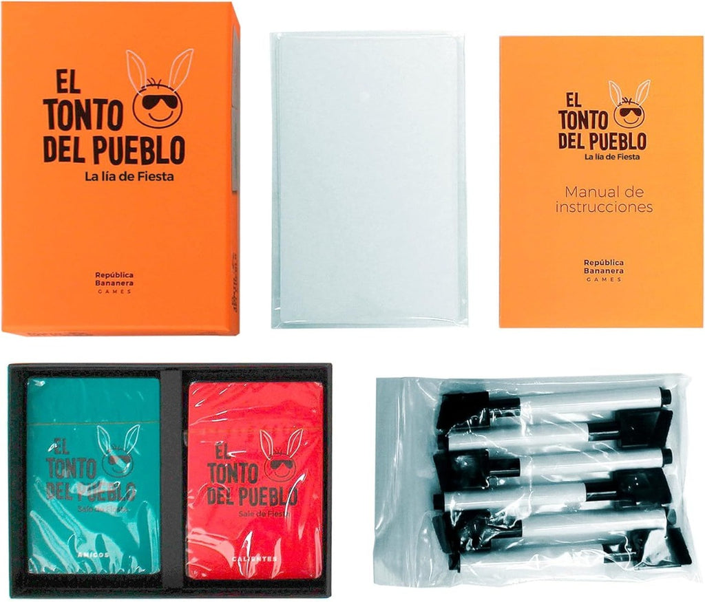 El Tonto del Pueblo Sale de Fiesta – Preguntas Calientes - Juego de Mesa de Fiesta | Cartas, Pizarras y Risas con Amigos
