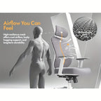 Silla de oficina | Silla de escritorio ergonómica de malla con estructura de respaldo en V, ruedas giratorias de 360 grados, cojín de asiento y