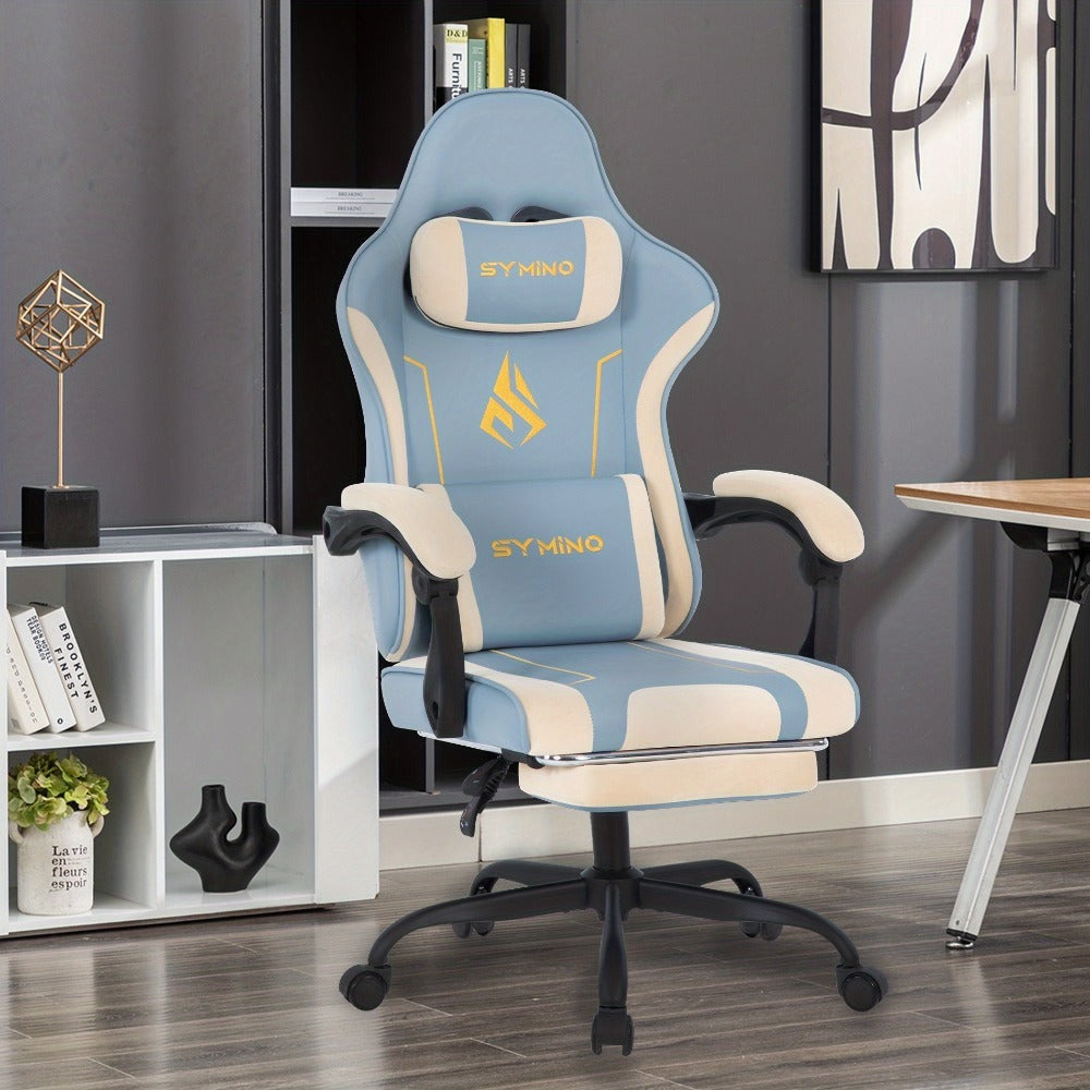 Silla de Oficina Ergonómica SYMINO, Ajustable, Cómoda, Cojín de Látex, Adecuada para Uso en Oficina, Reduce la Fatiga Durante el Sentado Prolongado, Altura Ajustable