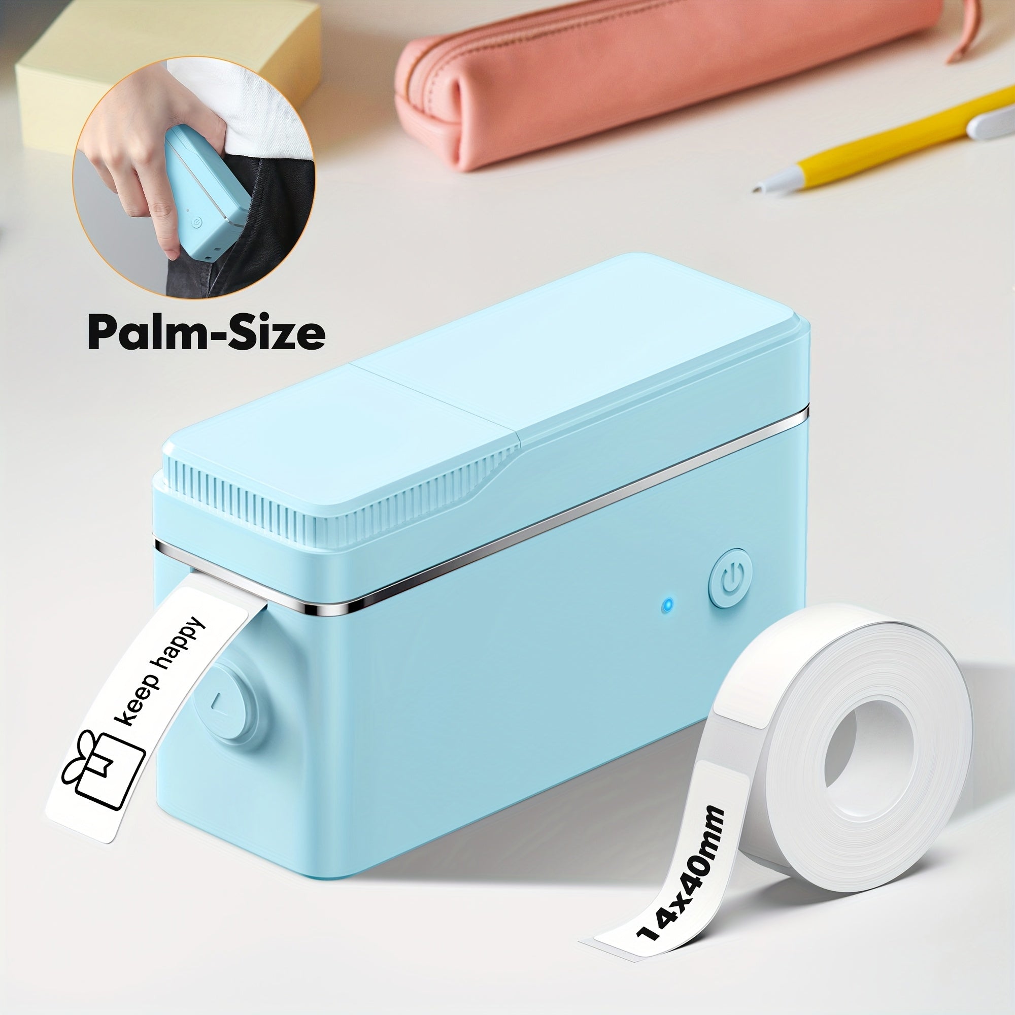 Impresora de etiquetas | Impresora de etiquetas portátil inalámbrica P31B - Mini impresora de stickers de mano para IOS/Android, no requiere