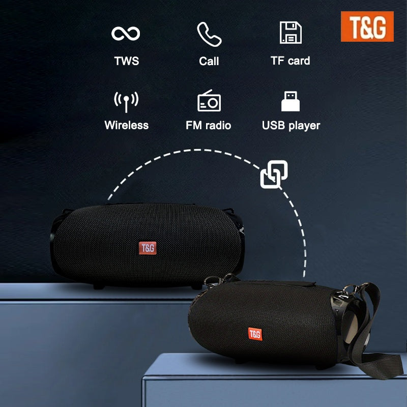 Altavoz Bluetooth | Altavoz Estéreo Inalámbrico Portátil TG534 con Clasificación IPX4 y Doble Altavoz, TWS Estéreo Manos Libres para