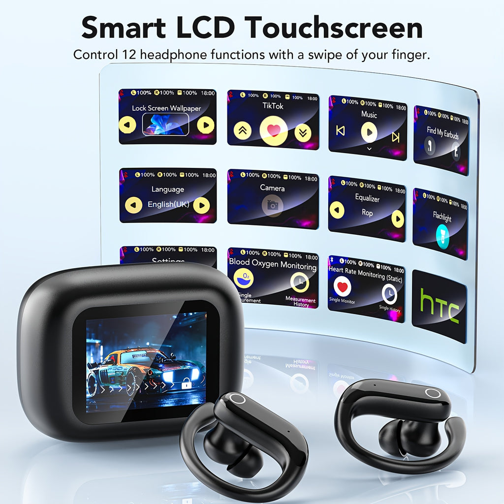 Auriculares Bluetooth | Auriculares inalámbricos de traducción HTC NE61 AI con traductor en tiempo real aptos para 135 idiomas, auriculares