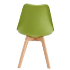 Sillas de comedor MCC Direct en juego de 4 piezas, sillas de cocina, sillas de oficina, silla de concha de diseño, "Eva" disponible en 7 colores de moda