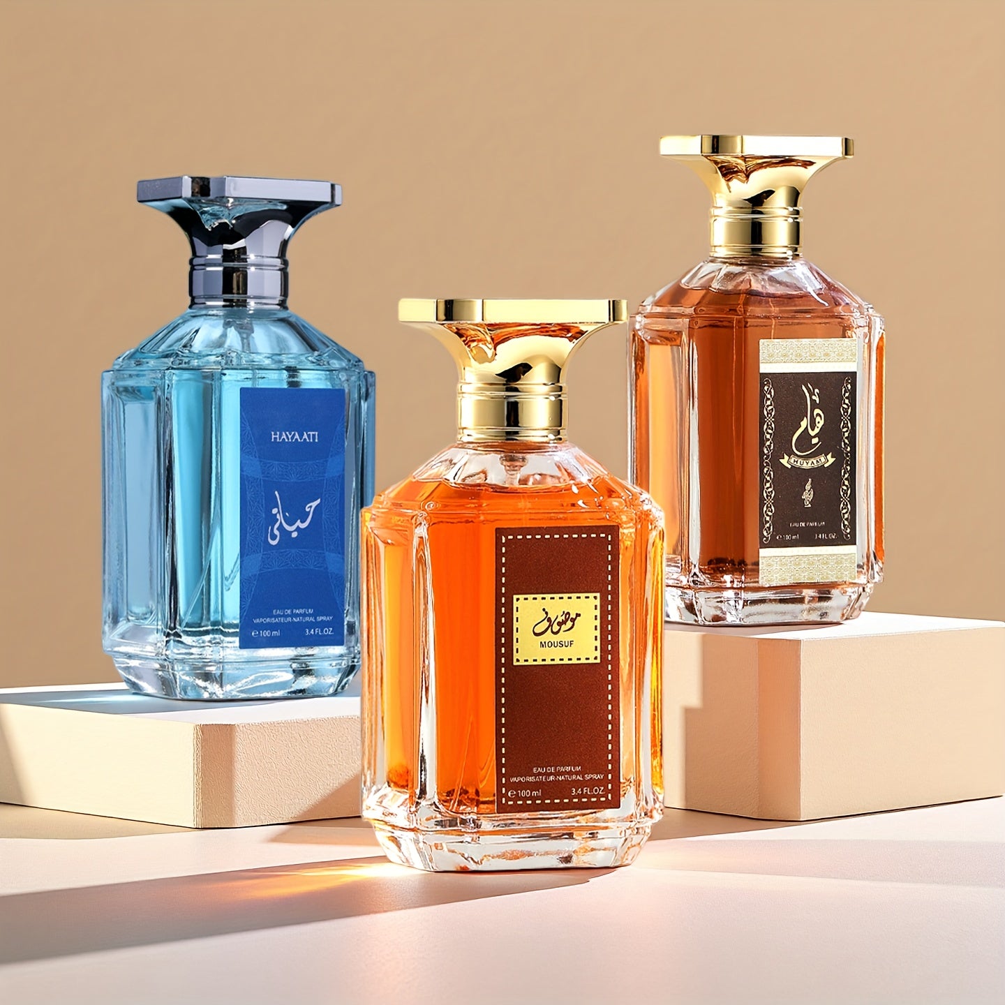 [Set de Perfumes para Hombre] Set de Tres Botellas, Amaderado, Oriental Picante, Aromático Picante. Fragancia Rica y Fresca, Sabor Duradero, Que Destaca Tu Encanto Masculino. Es una Excelente Opción para la Vida Diaria, Citas y Regalos de Festival