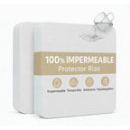 H HANSEL HOME Protector de Colchón de Rizo con Capa Impermeable de TPU, Funda colchon Cubrecolchón, Impermeable Confortable Ajustable Transpirable Blanco, Adaptable para Cama 90/135/150/180cm