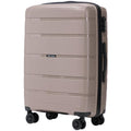 Maleta Rígida de 24" 65 × 44 × 25 Cm / Color Champán / Equipaje Resistente a Daños / ASA TELESCÓPICA / 4 Ruedas Dobles de 360° / Cerradura con Código / Asas Laterales y Superiores HAWFINCH